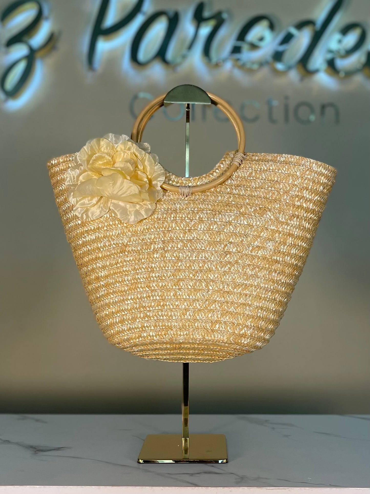 BOLSA PAJA FLOR