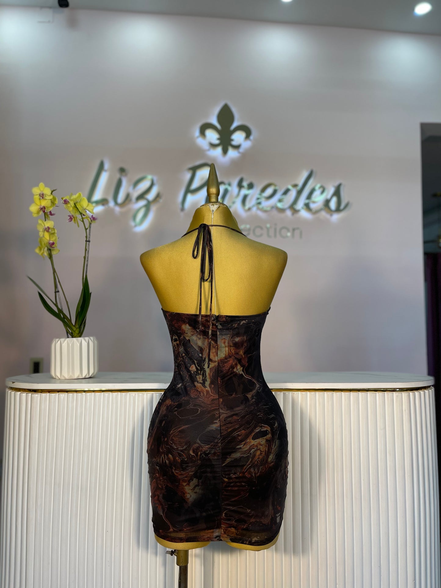 VESTIDO MINI MESH ARGOLLA