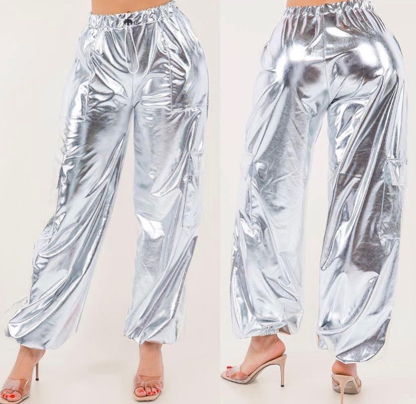 PANTALON CARGO PLATA