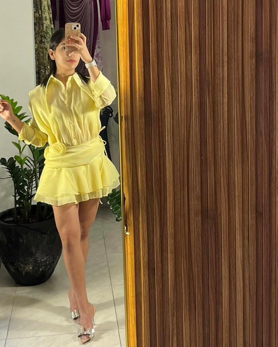 VESTIDO MINI GASA