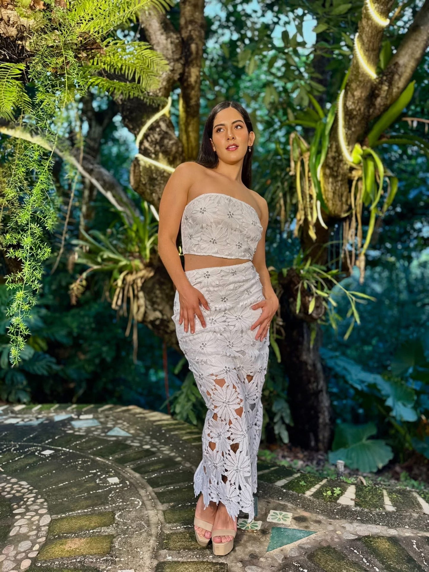 SET BORDADO TOP/FALDA