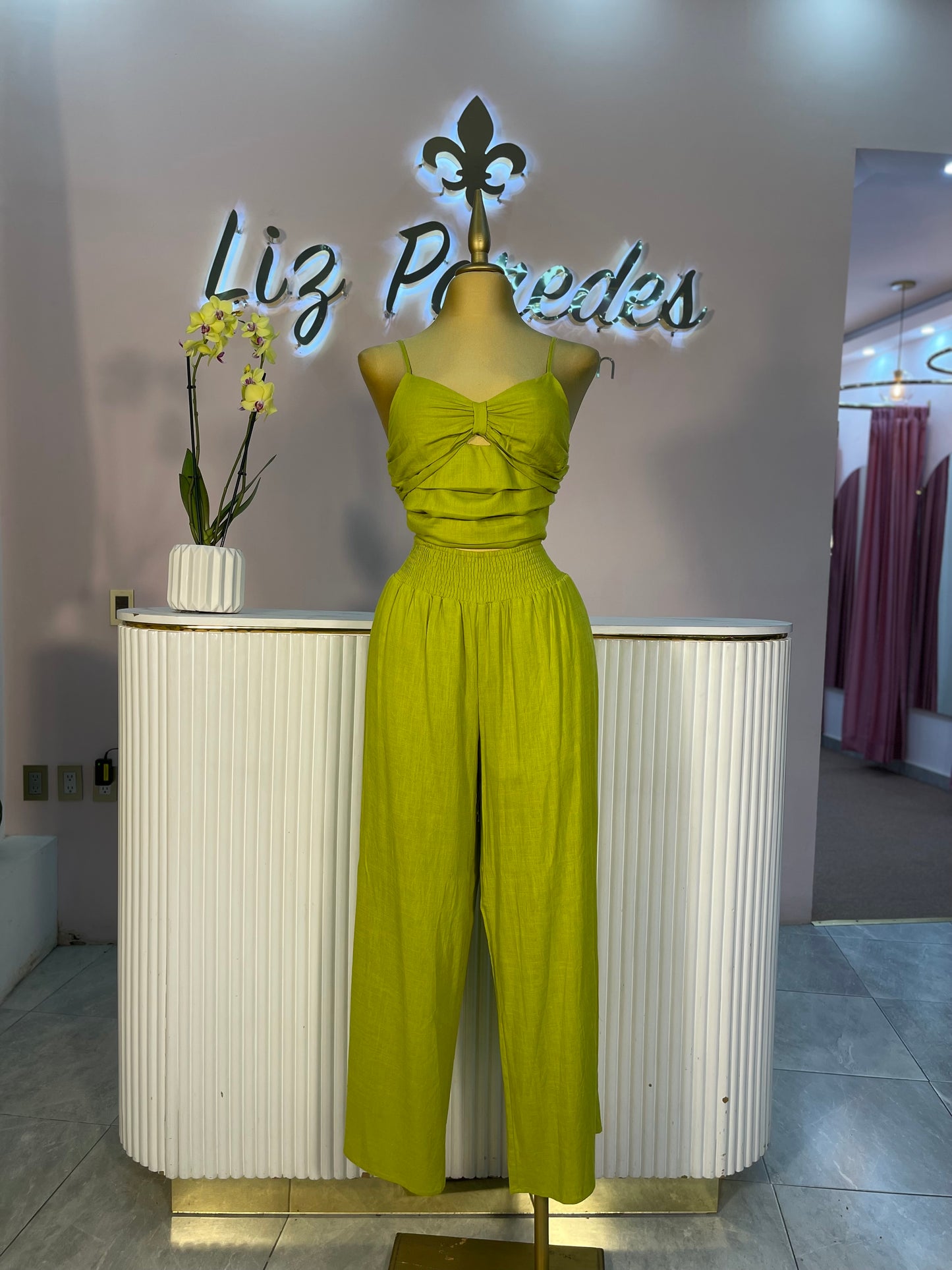 SET LINO VERDE OLIVO