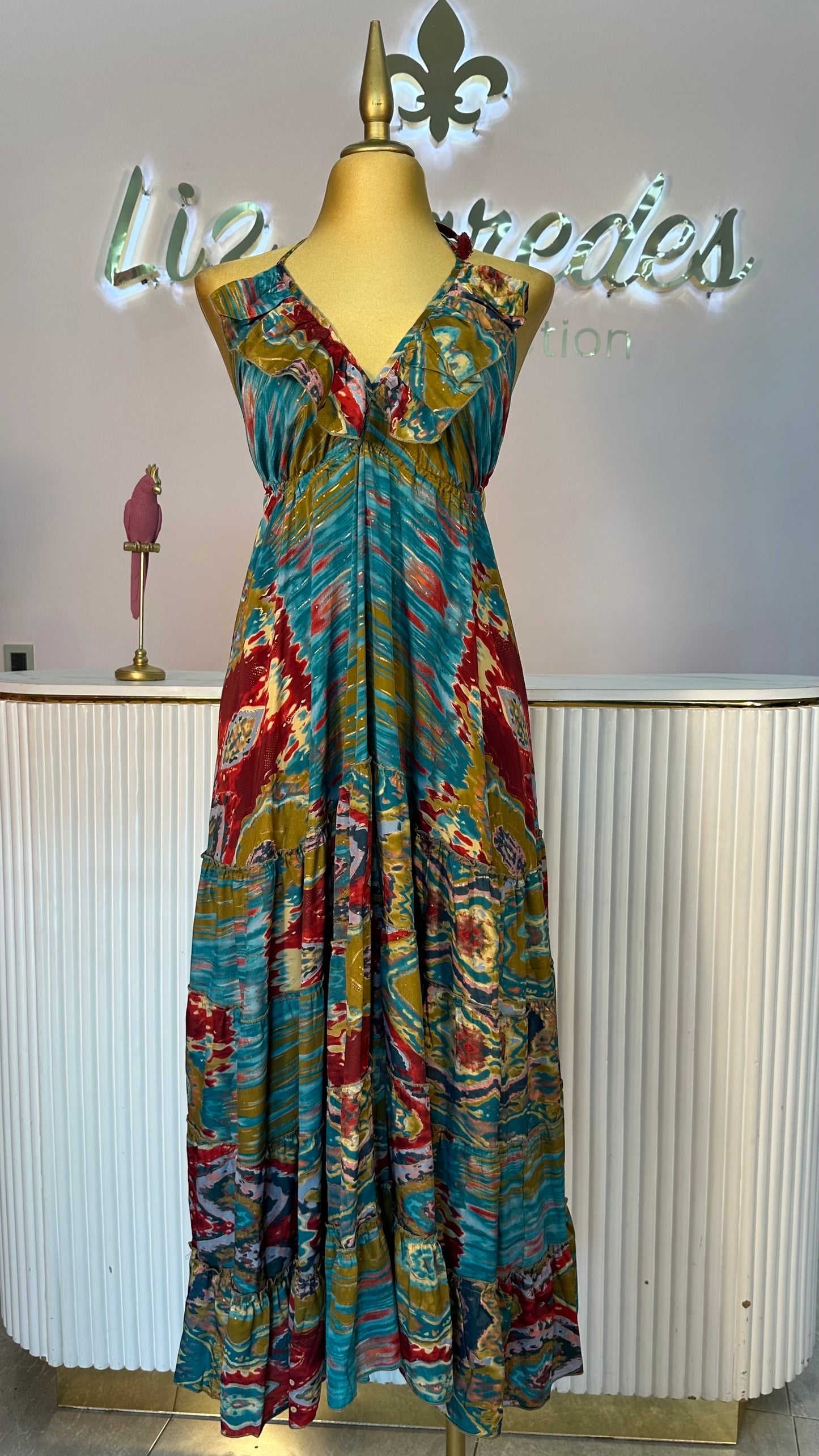 VESTIDOS HINDU HALTER HOLANES