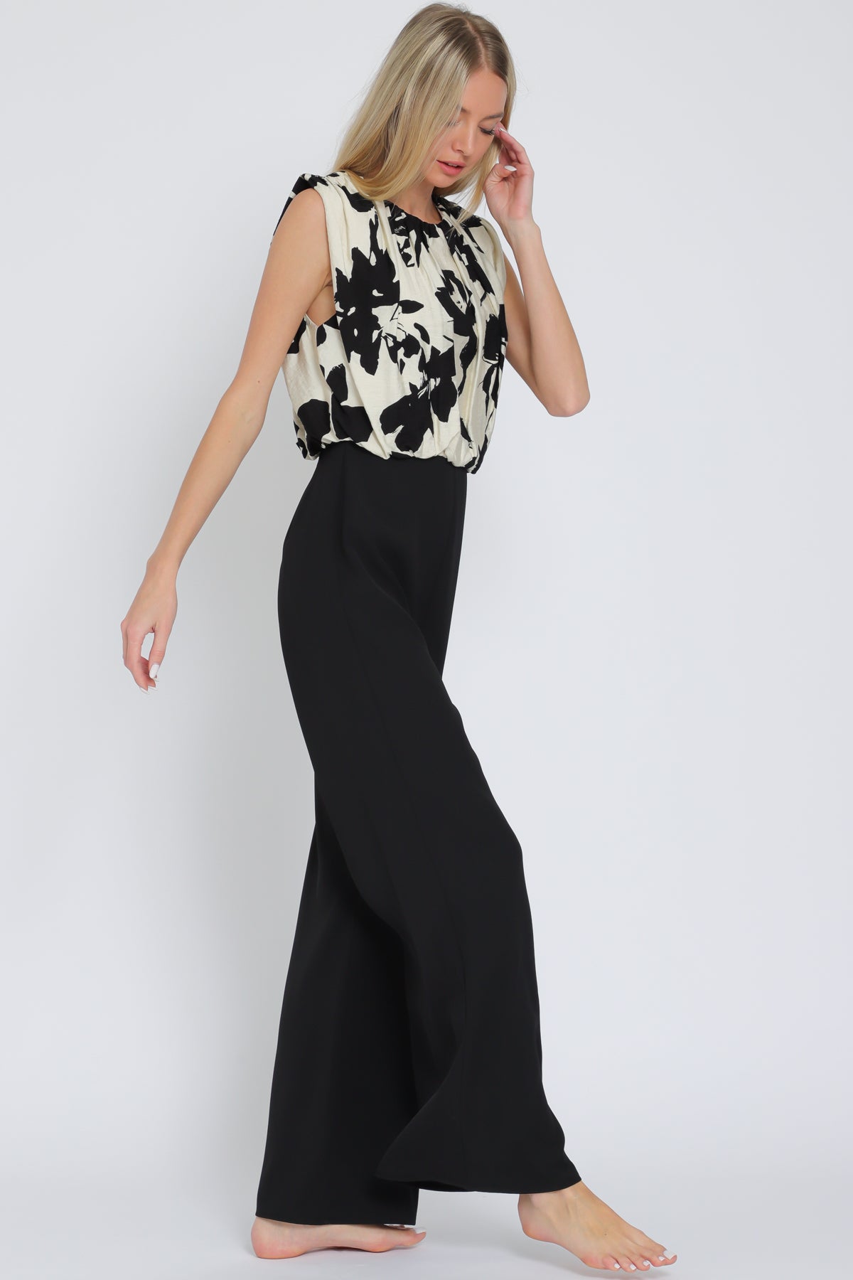 JUMPSUIT PANTALÓN NEGRO EST. FLORES