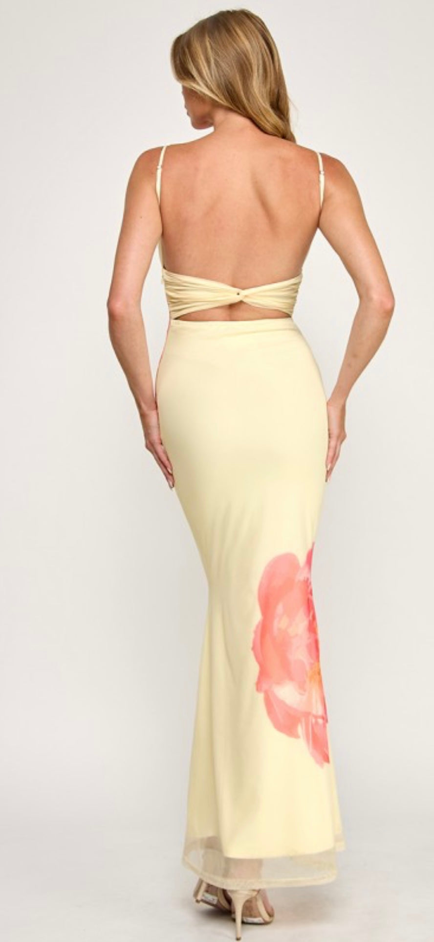 VESTIDO MAXI MESH FLOR