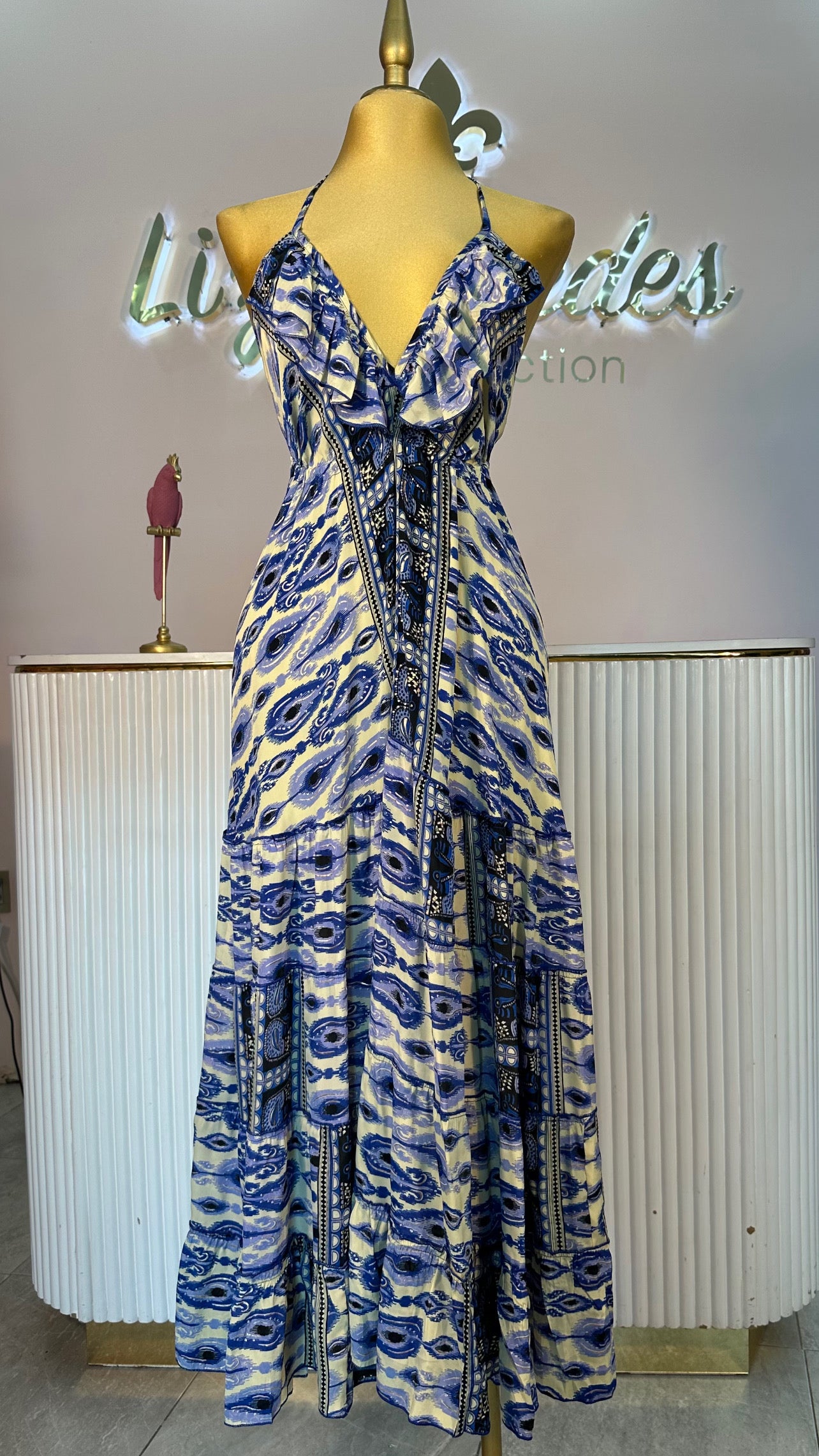 VESTIDOS HINDU HALTER HOLANES