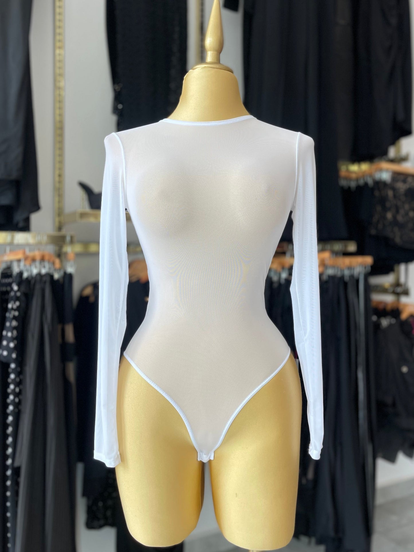 BODY MESH CUELLO ALTO MANGA LARGA