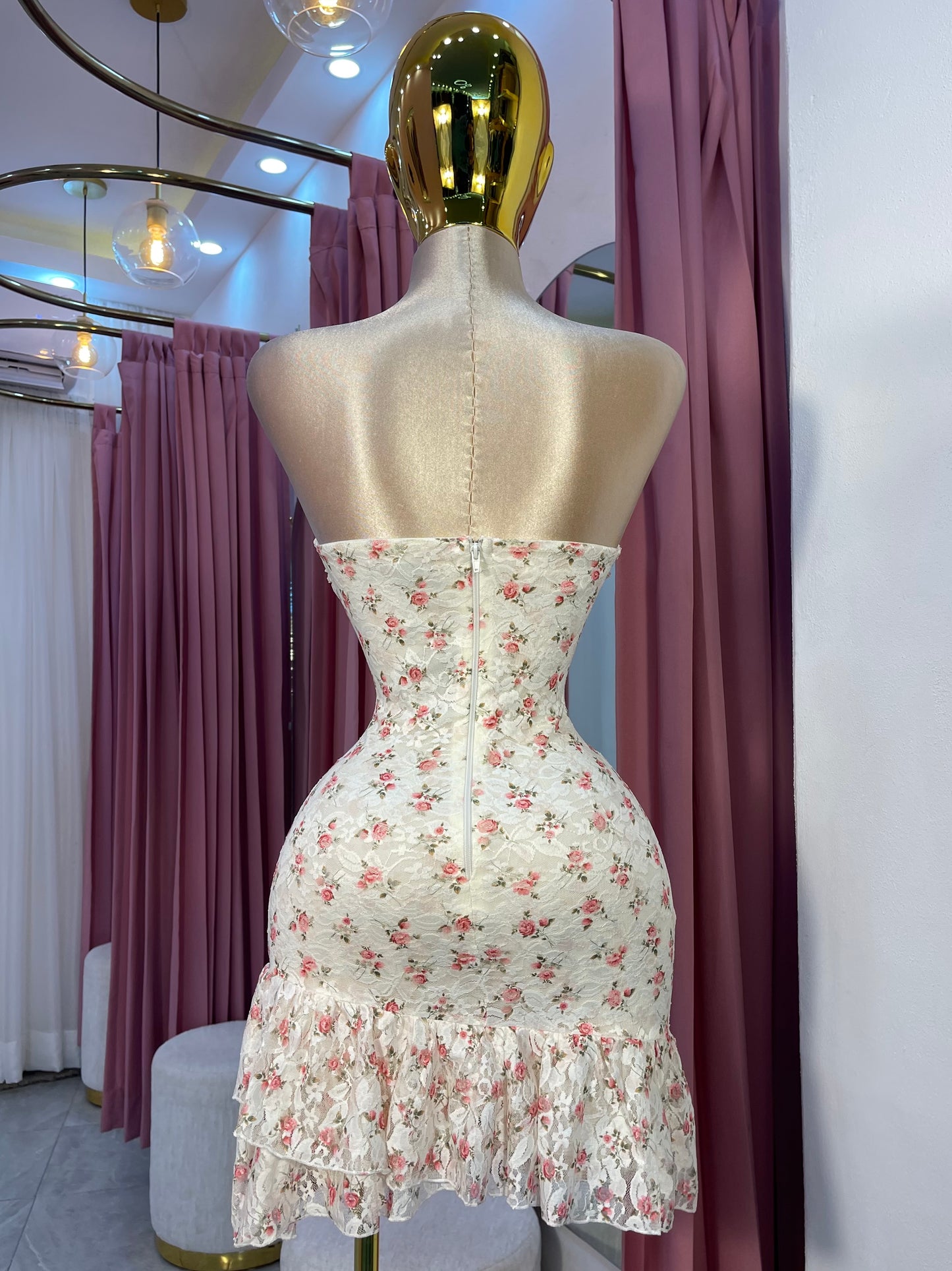 VESTIDO MINI FLORAL VINTAGE