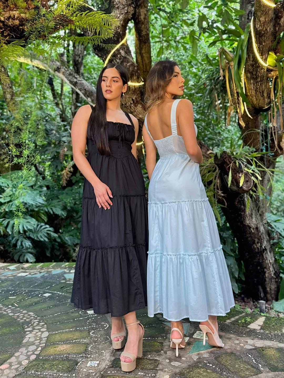 VESTIDO MAXI CAMPESINO CORSET