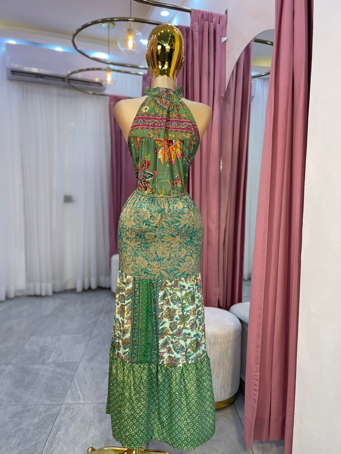 VESTIDO HINDÚ H. CUELLO