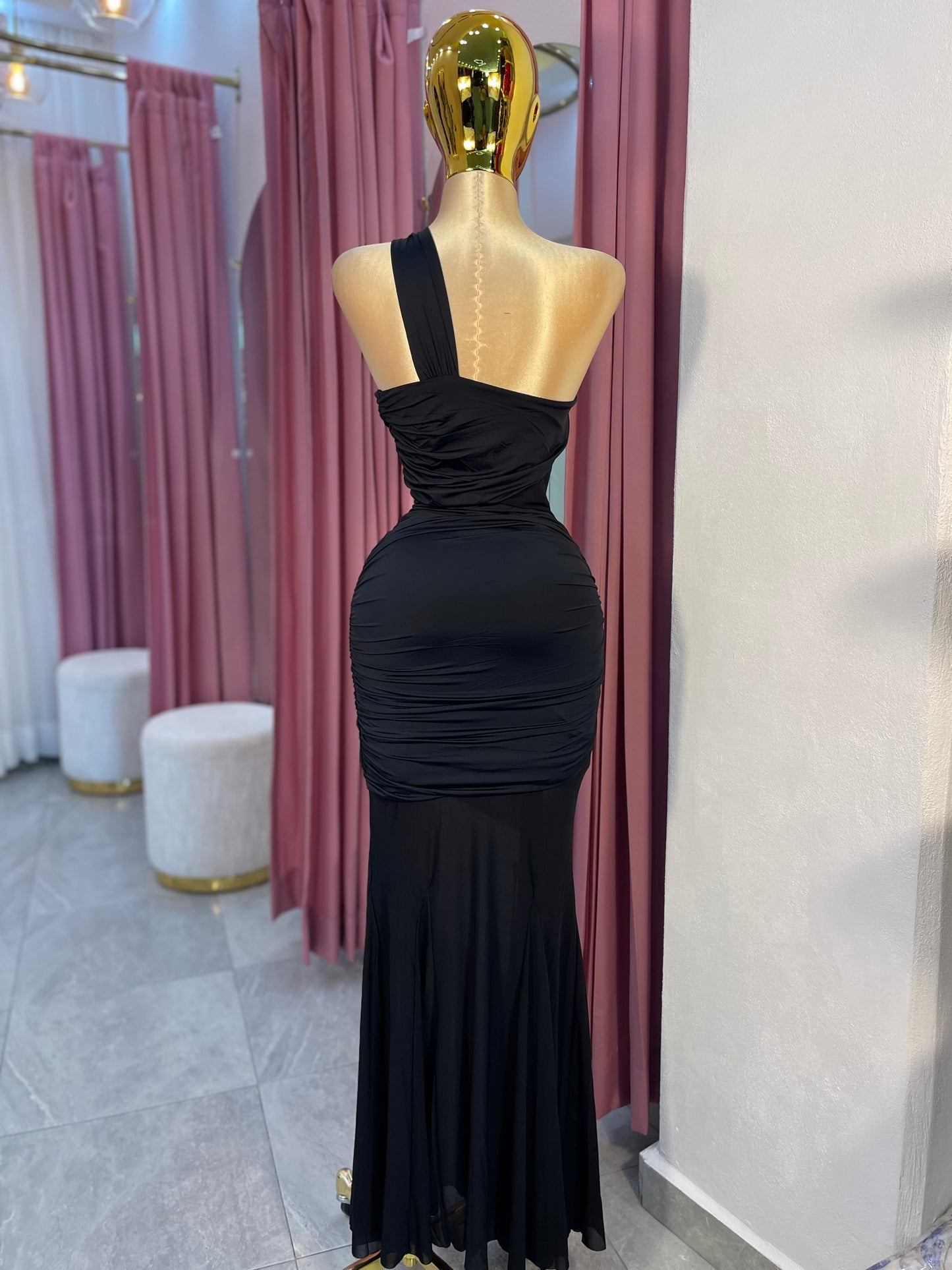VESTIDO MAXI LICRA NEGRO
