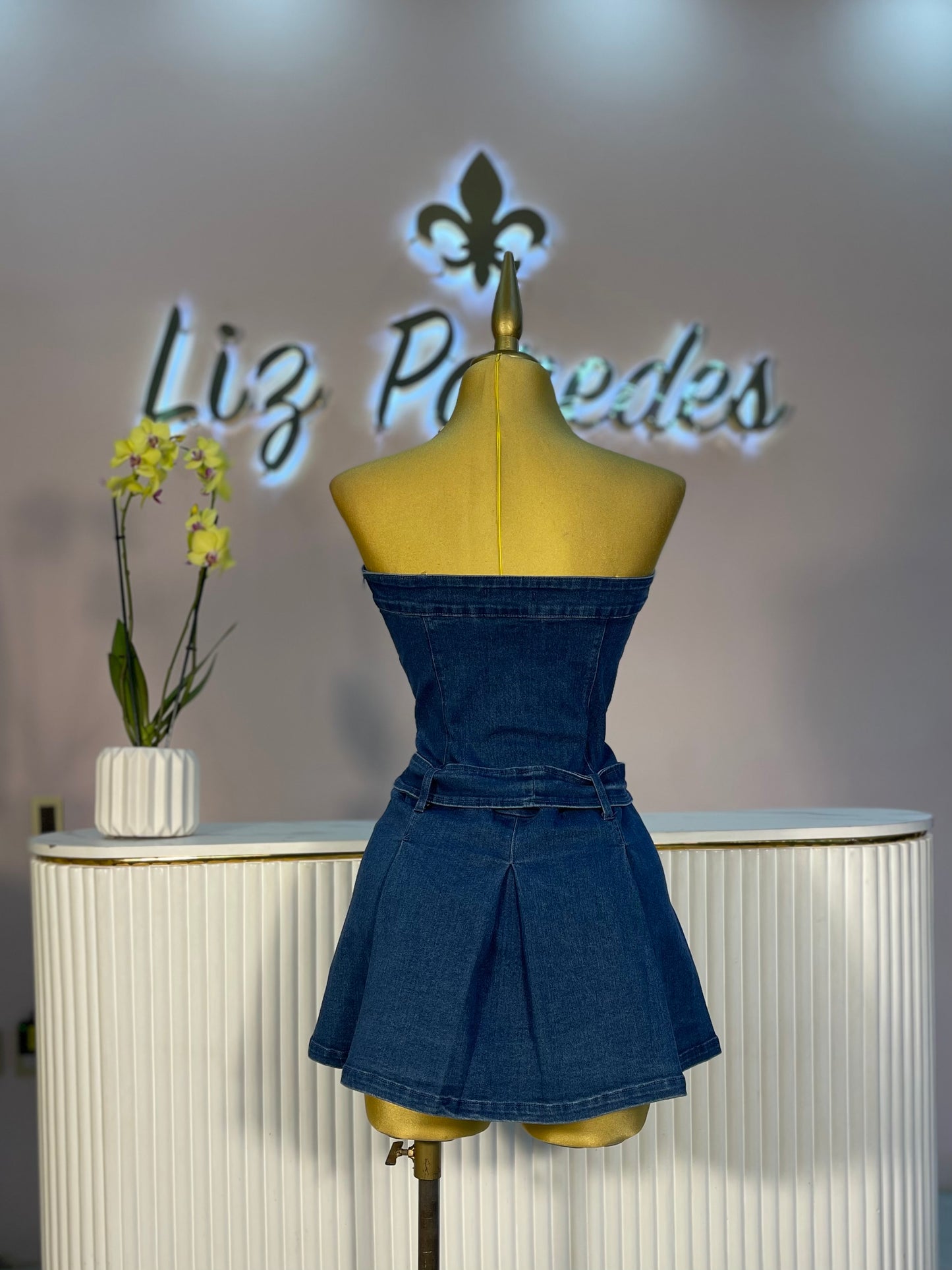 VESTIDO MINI DENIM TABLONES