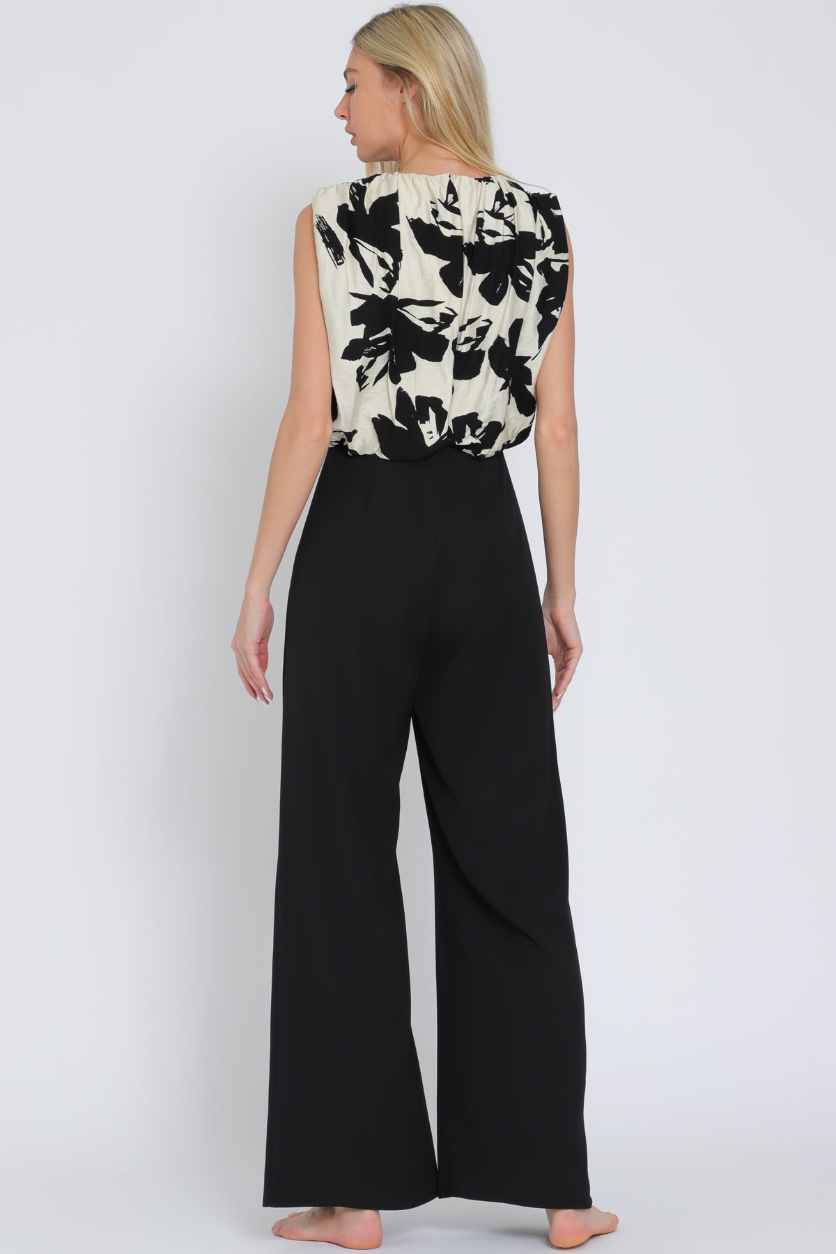 JUMPSUIT PANTALÓN NEGRO EST. FLORES