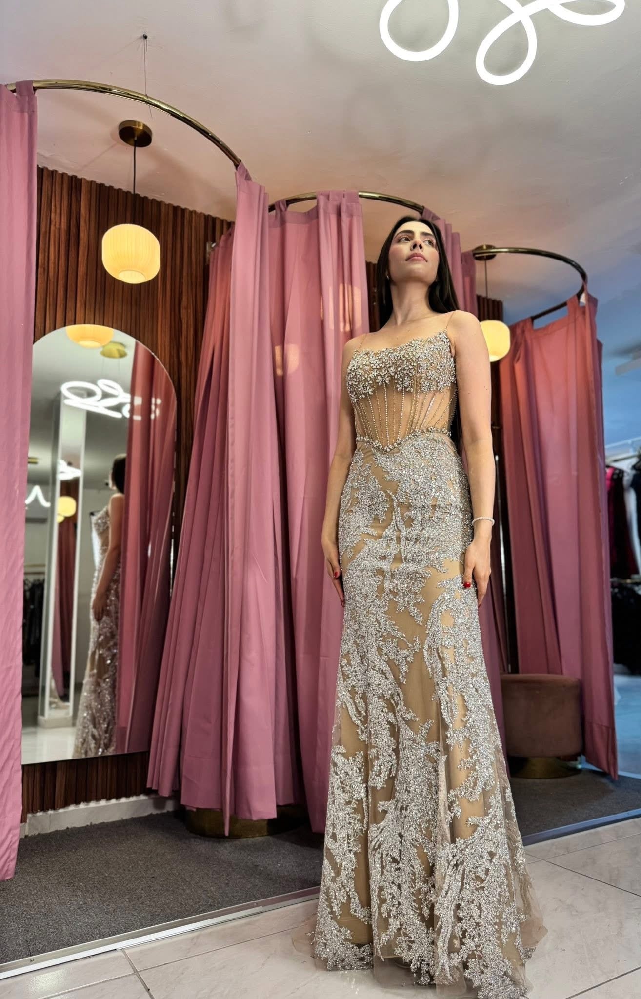 VESTIDO MAXI TIRANTES CRISTALES