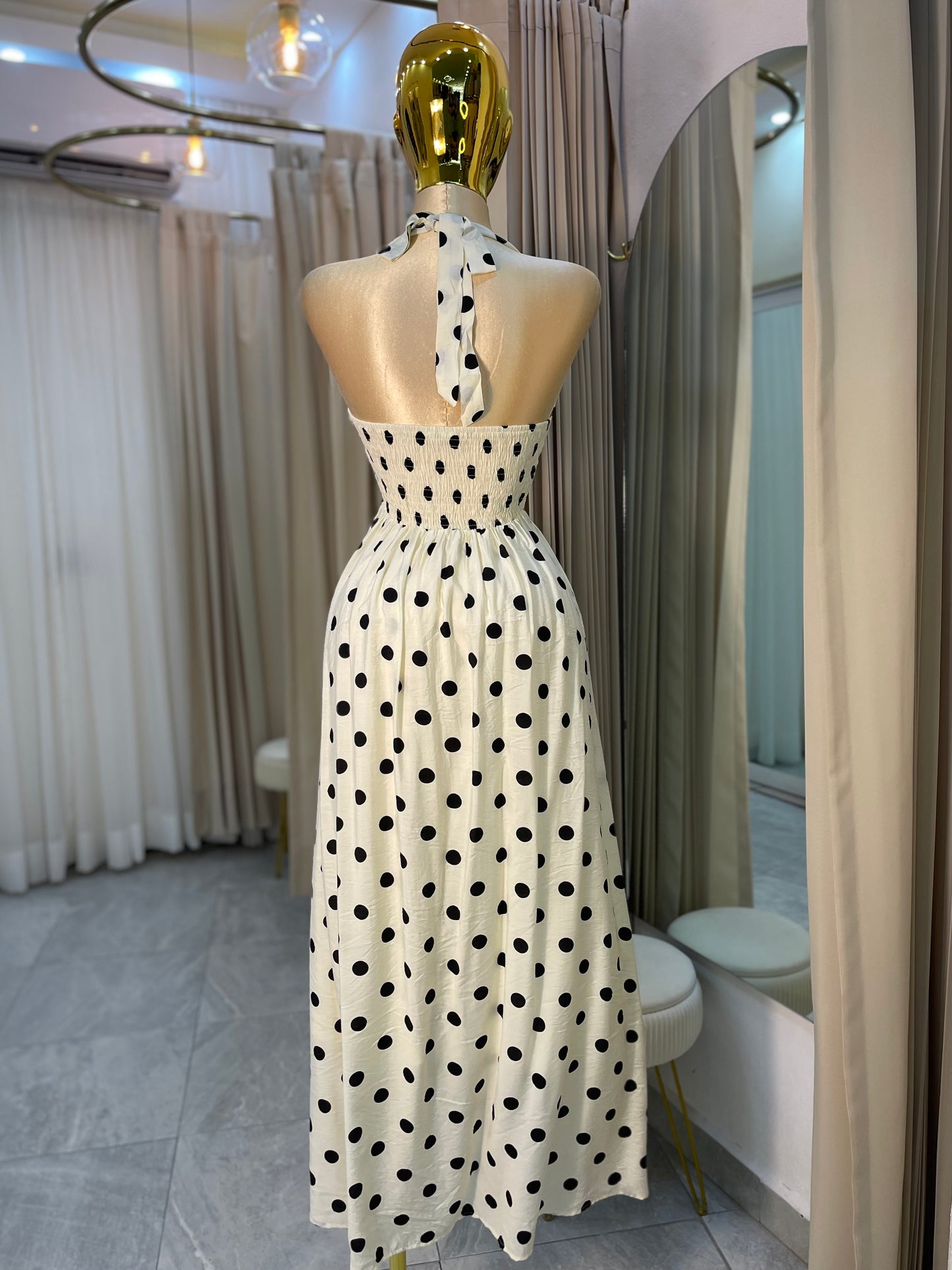 VESTIDO PRINCESA HALTER POLKA