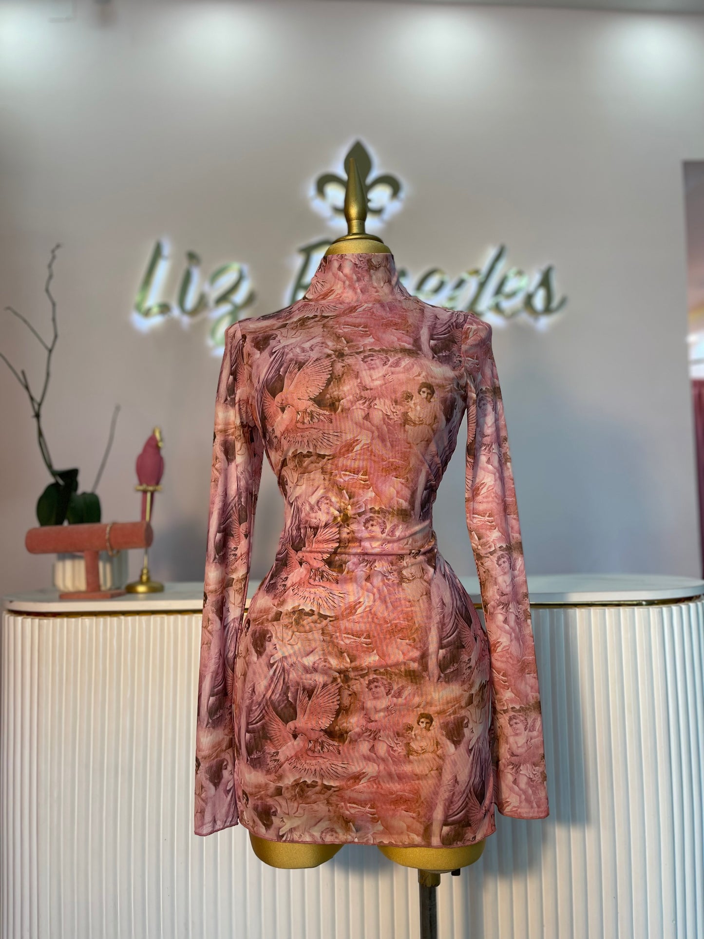 Vestido mini rosa ángeles