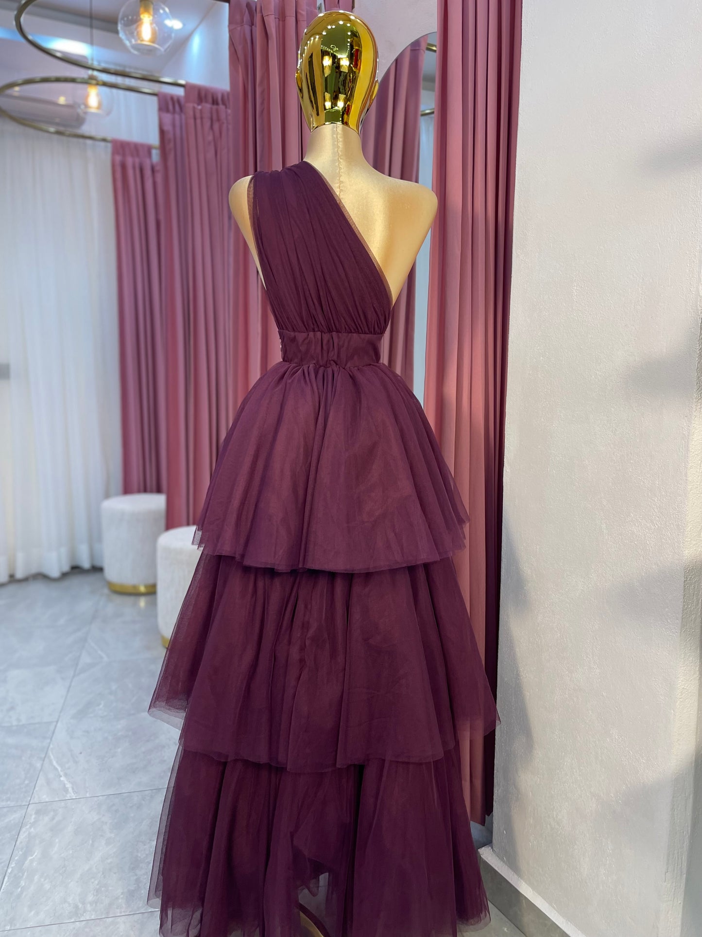 MAXIVESTIDO MORADO TUL