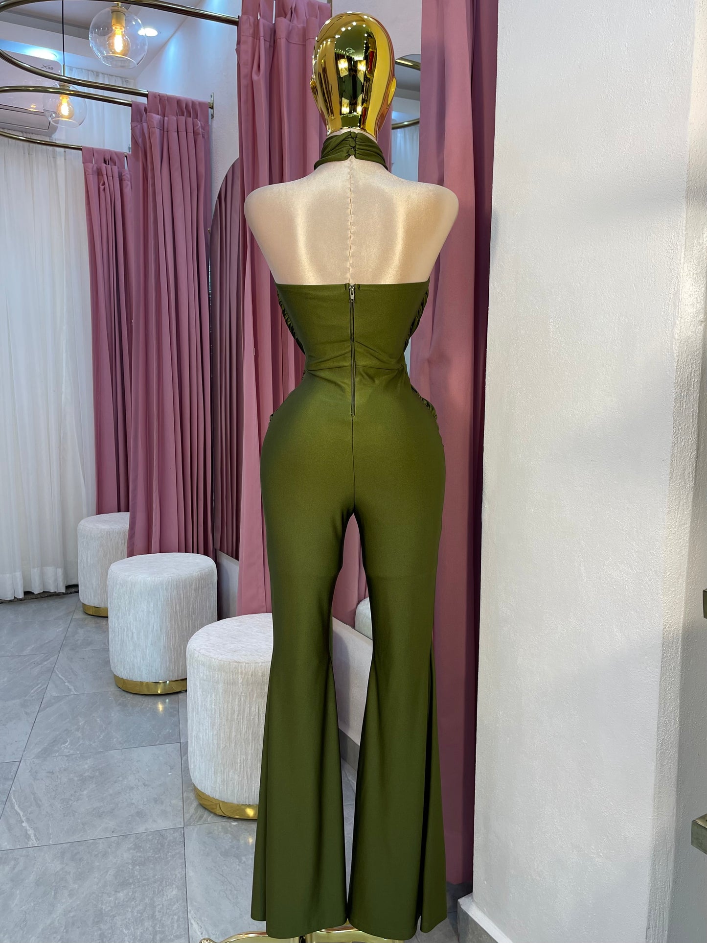 JUMPSUIT LICRA VERDE OLIVO