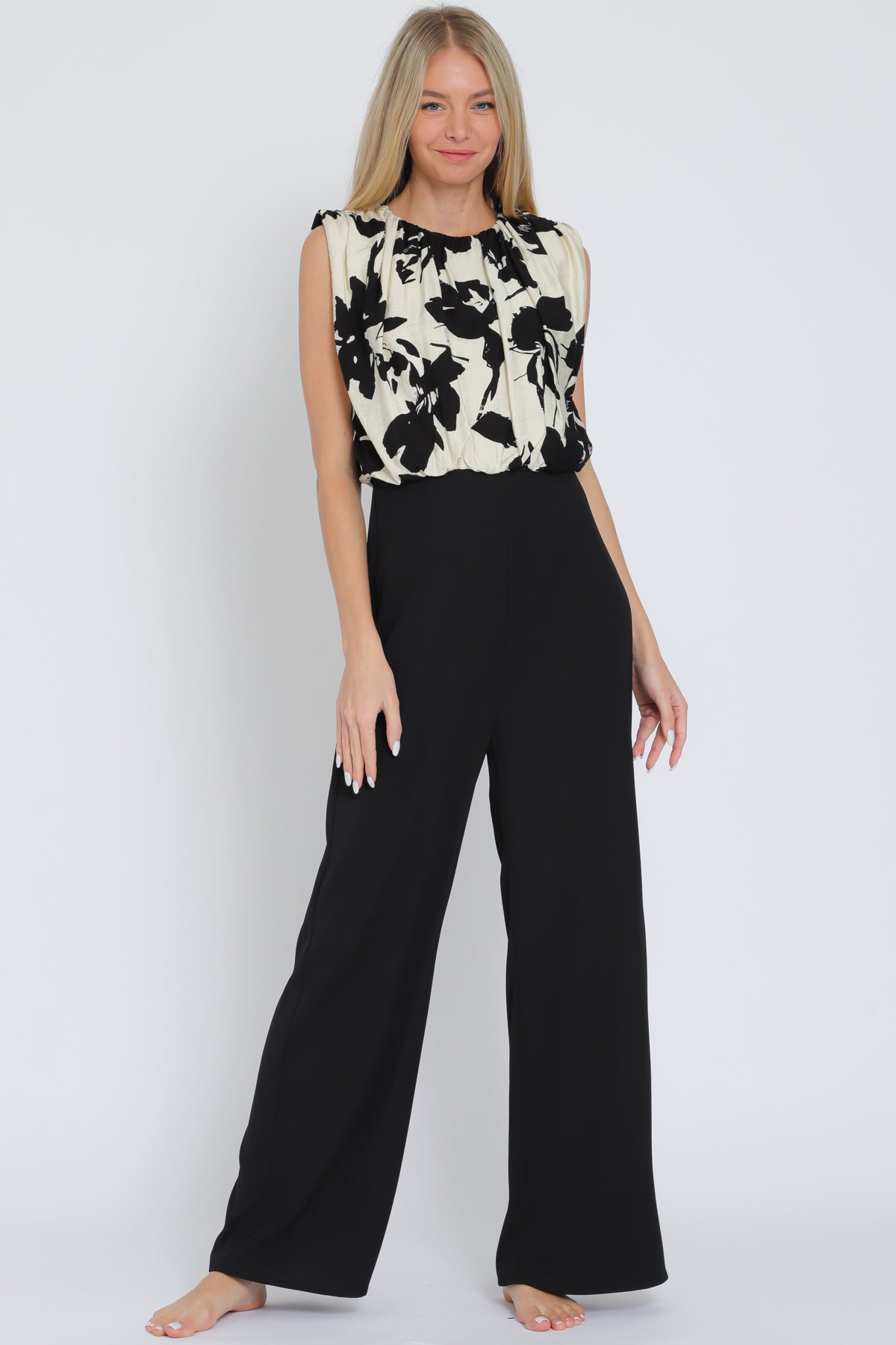 JUMPSUIT PANTALÓN NEGRO EST. FLORES