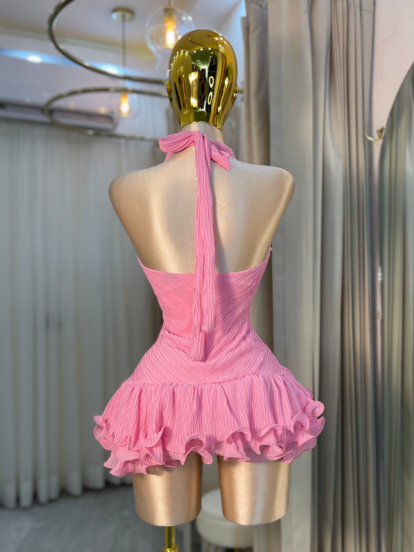 VESTIDO MINI PINK RUFFLE