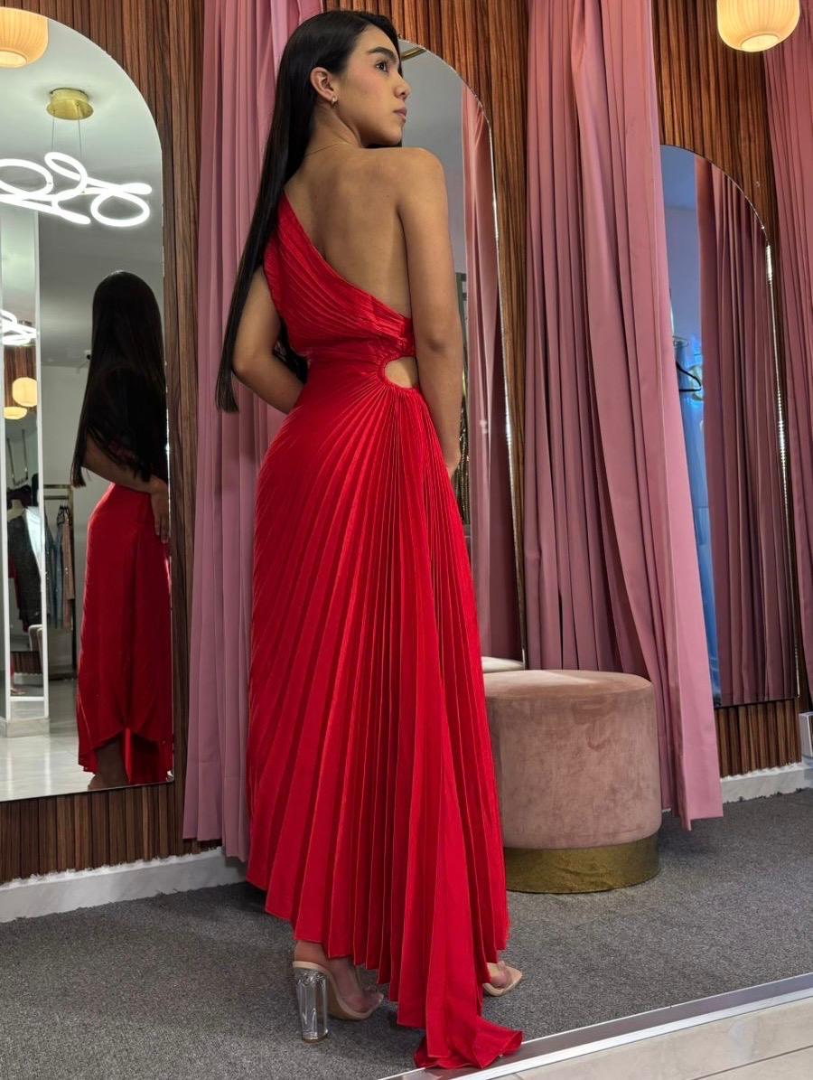 VESTIDO ASIMETRICO PLISADO