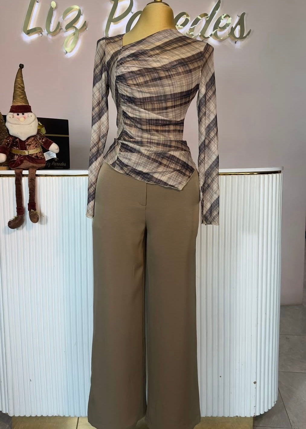 SET CAFÉ MESH PANTALÓN