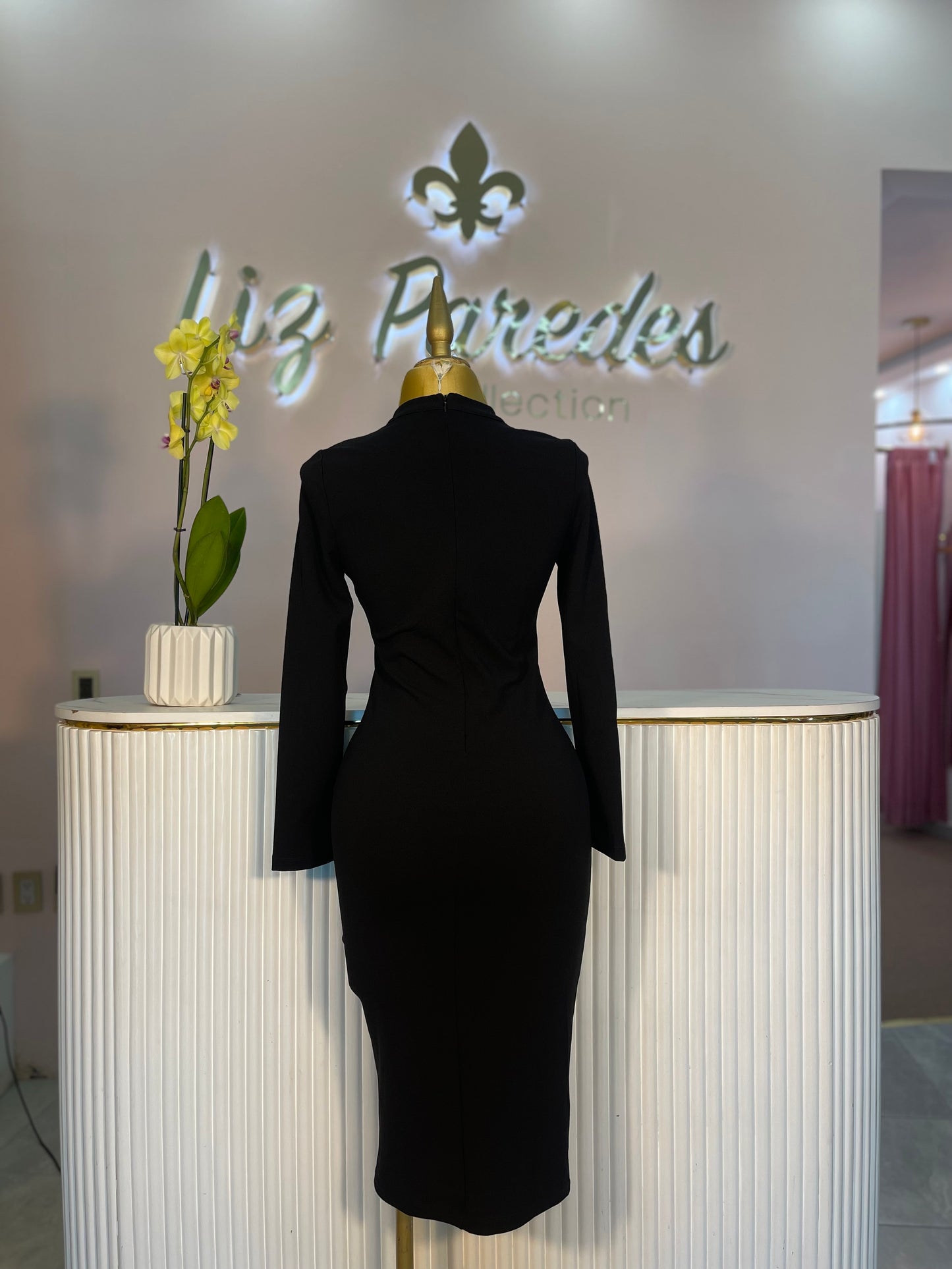 VESTIDO MIDI MANGA LARGA ESTOPEROLES