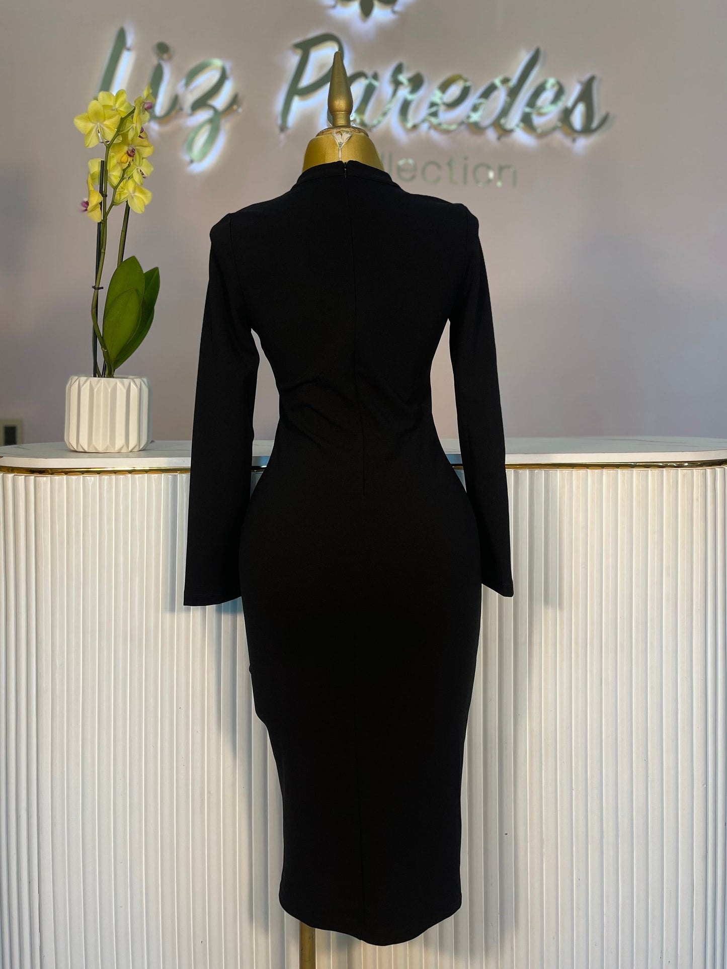 VESTIDO MIDI MANGA LARGA ESTOPEROLES