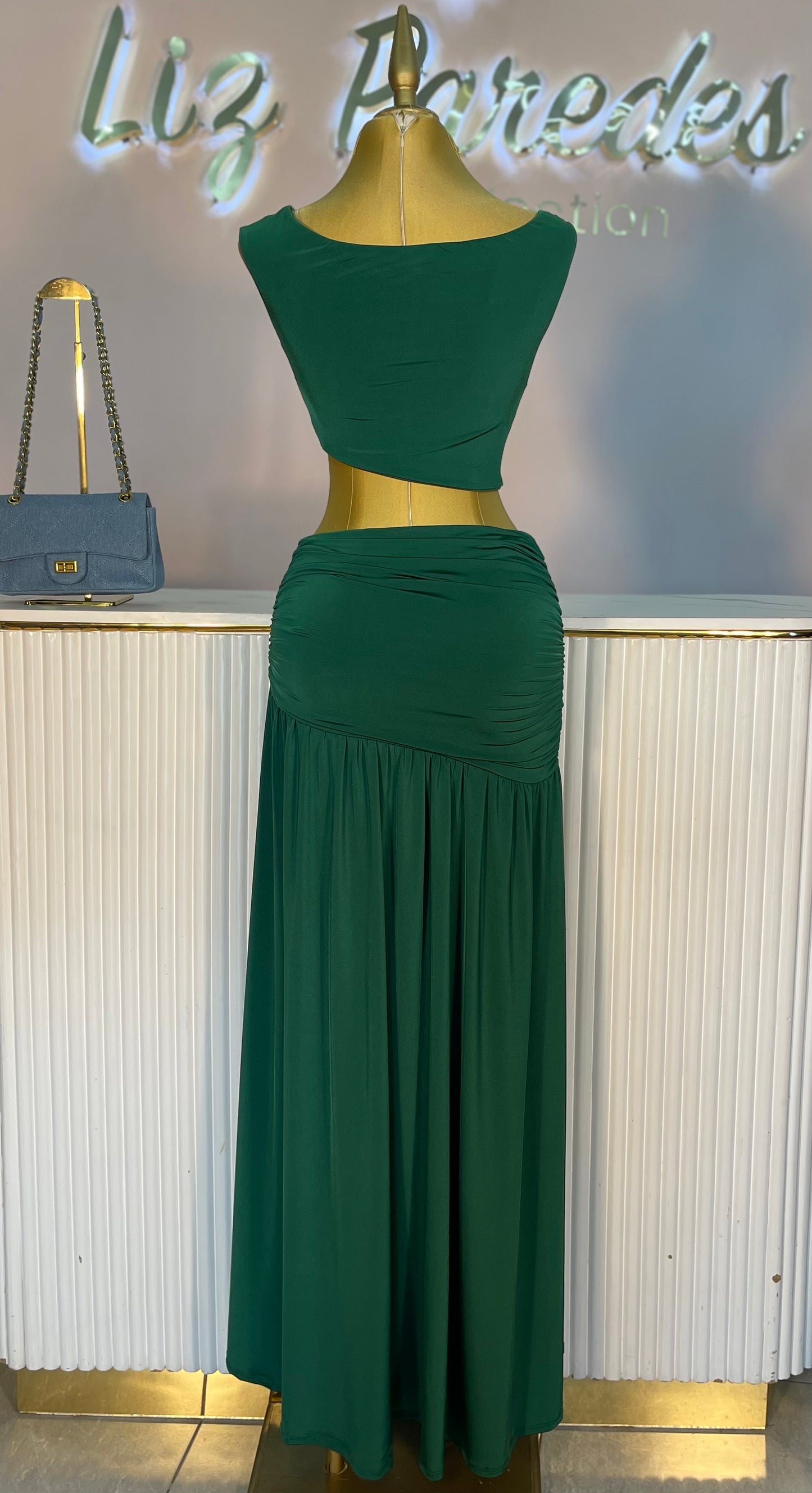 SET FALDA/TOP ASIMÉTRICO FLOR