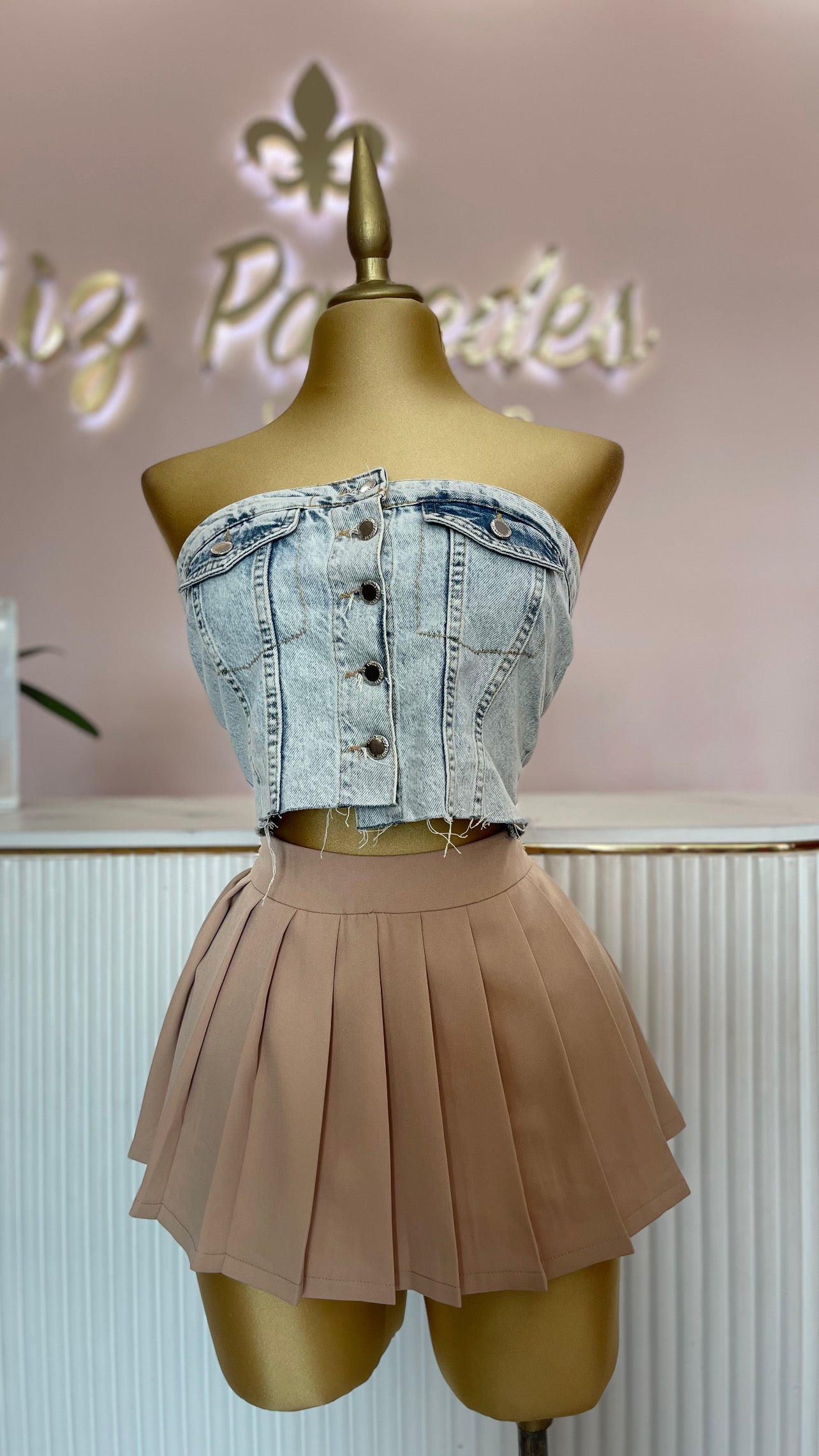 TOP DENIM MEZCLILLA