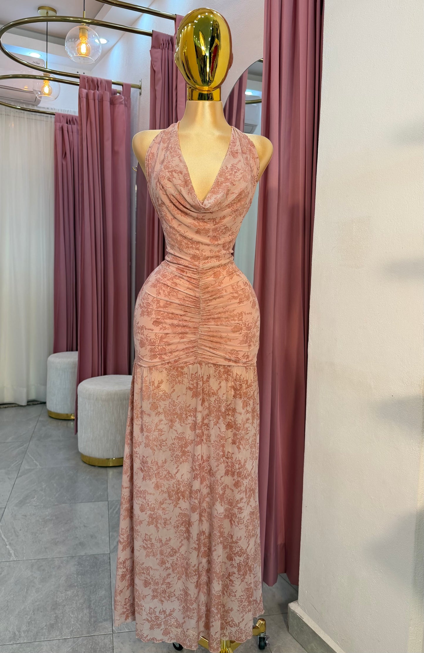 VESTIDO MIDI ROSA