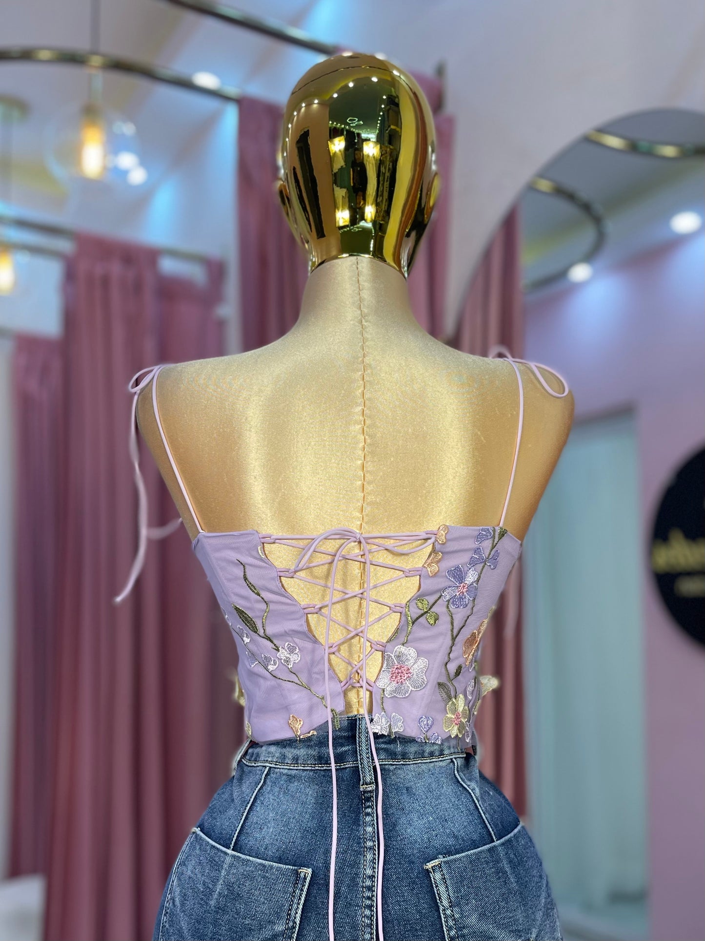 CORSET FLORES 3D