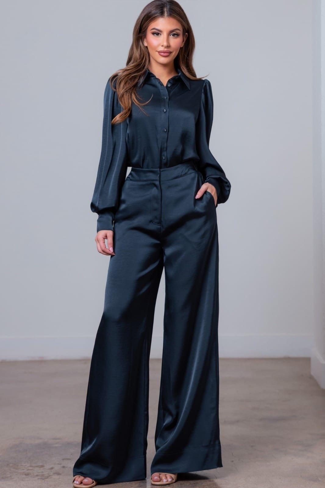 SET SATÉN CAMISA