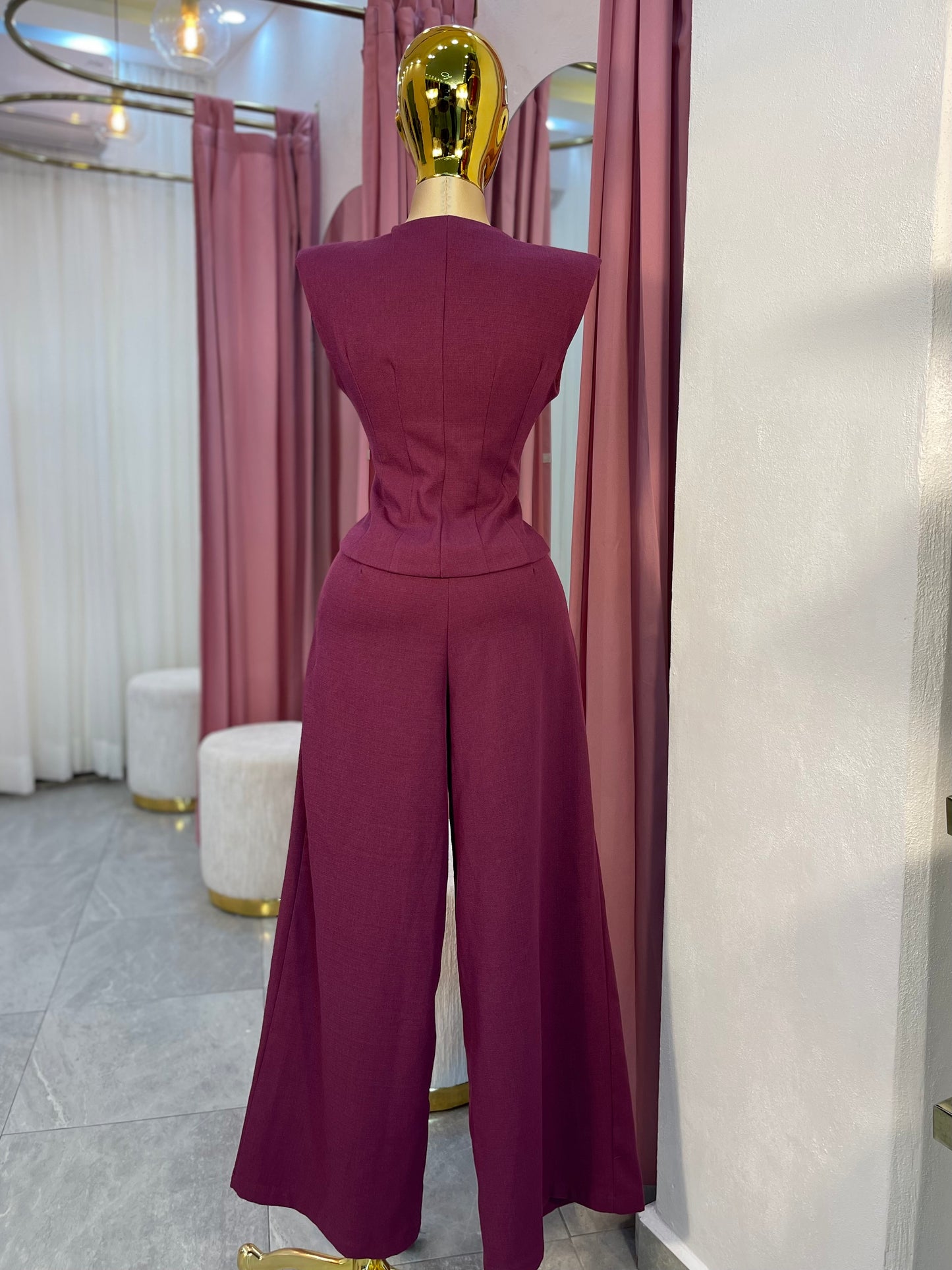 SET CHALECO MAGENTA