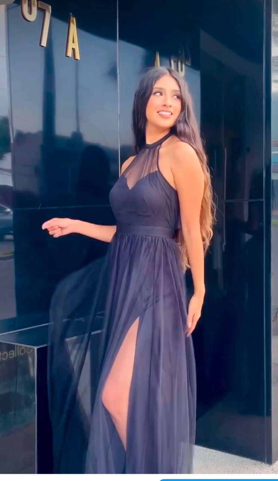 VESTIDO MAXI HALTER MESH
