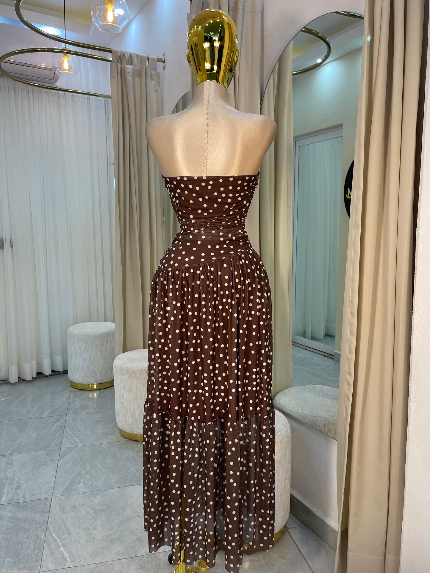 VESTIDO MAXI MESH LUNARES