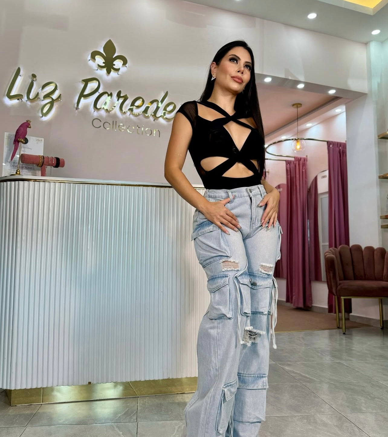 BODY MESH CRUZADO ESCOTE MANGA CORTA