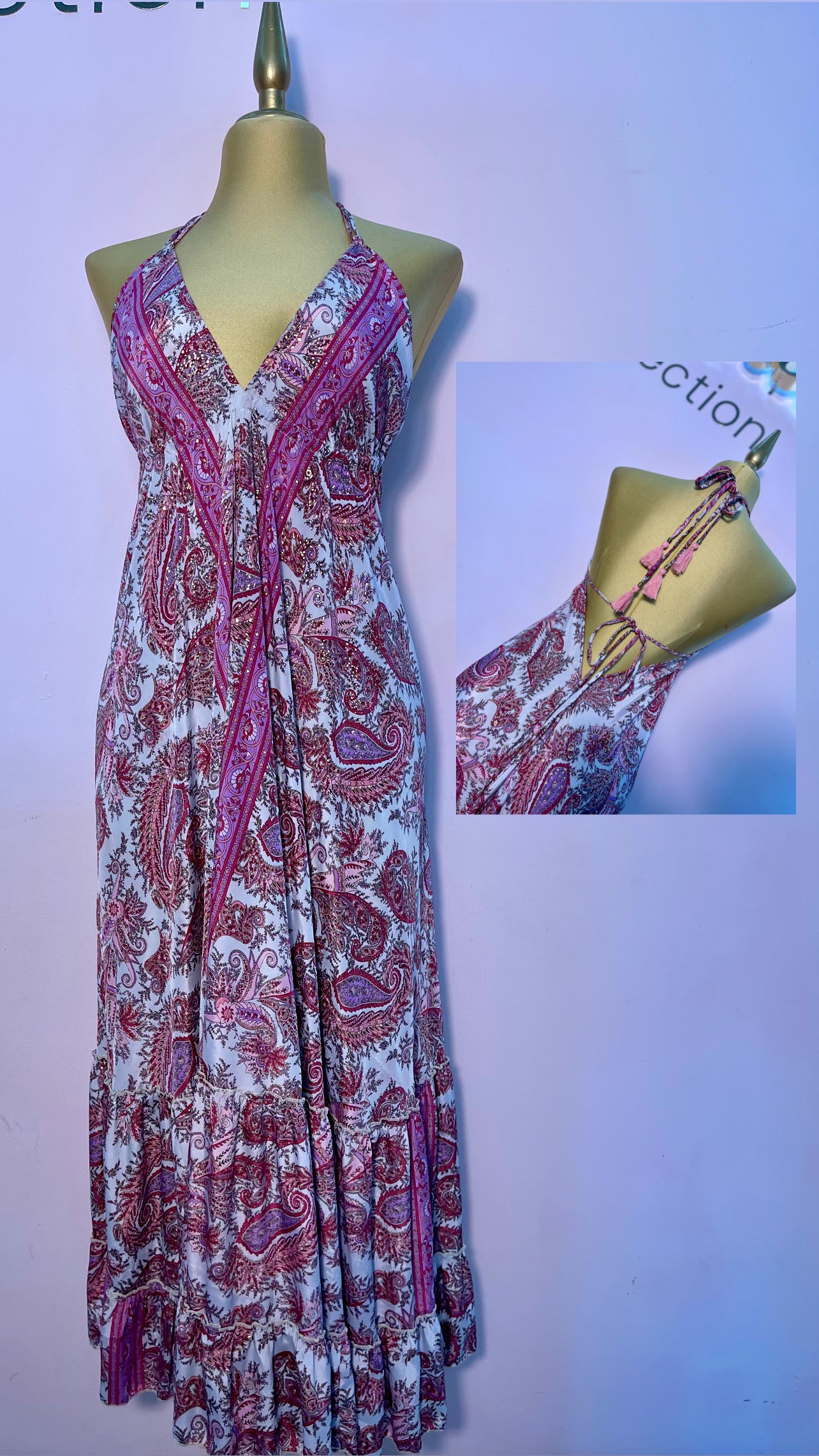 VESTIDO HINDU HALTER TIRANTES