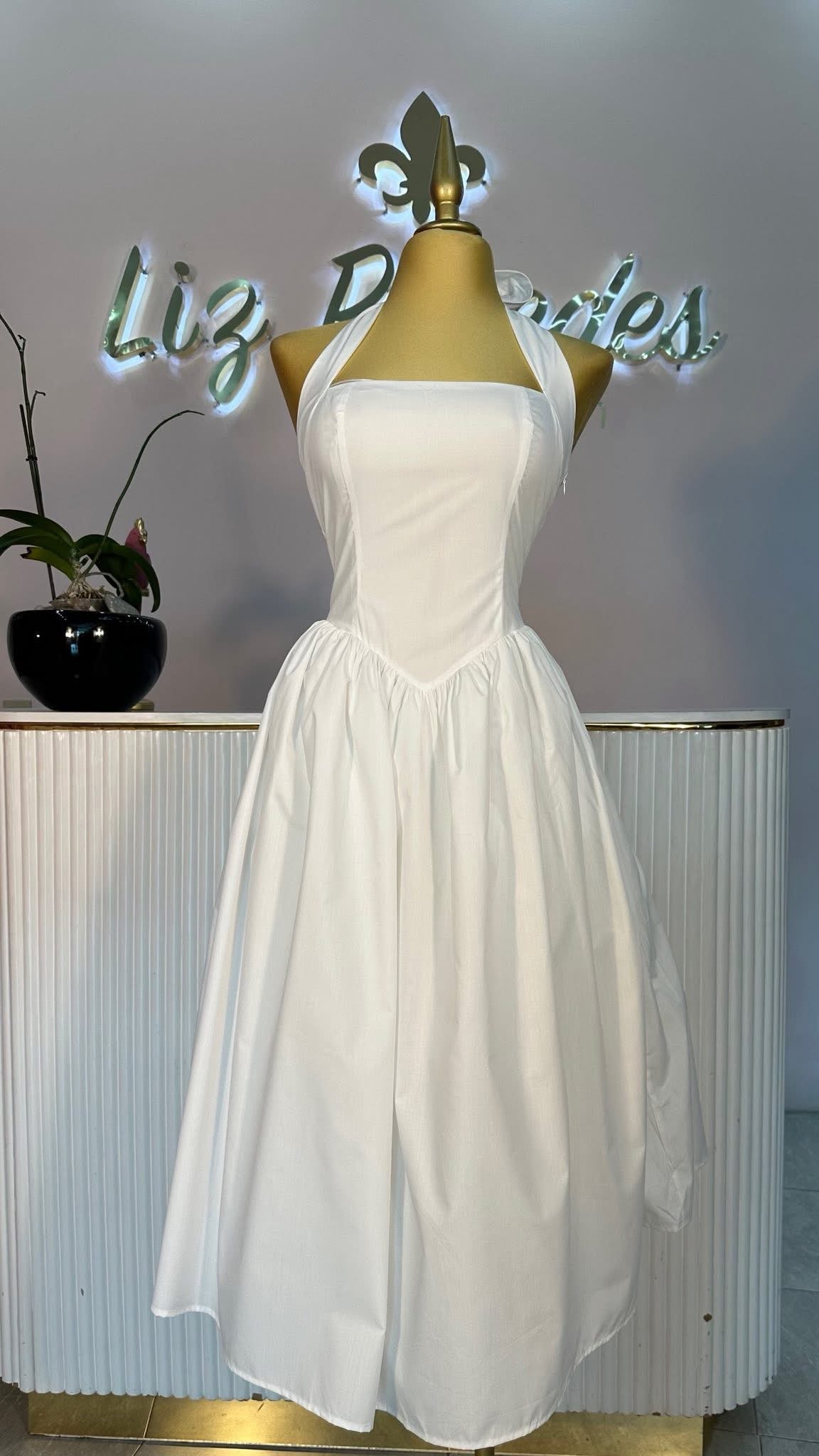 VESTIDO MAXI CORSET HALTER