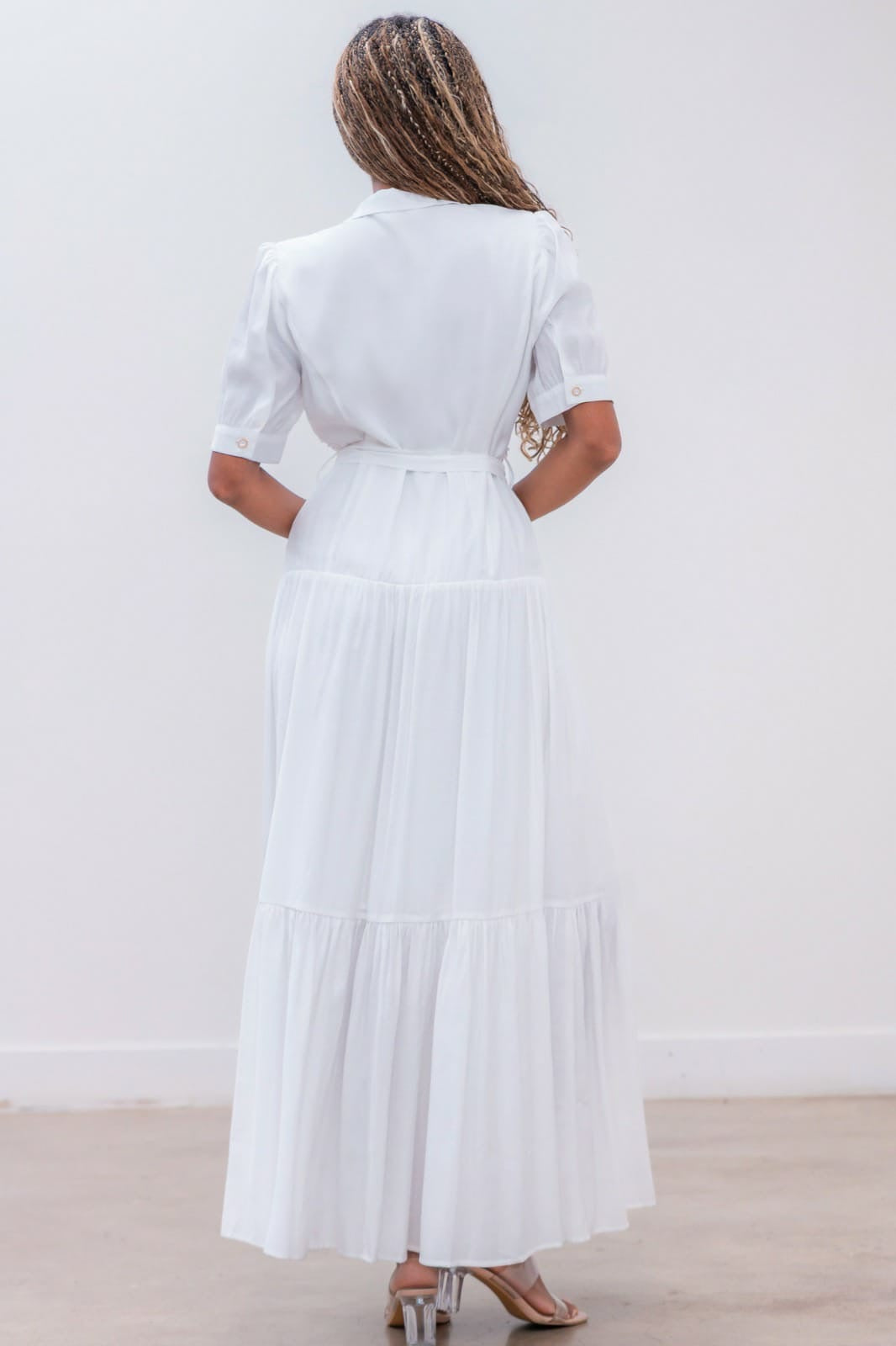 VESTIDO MANGA BOTONES