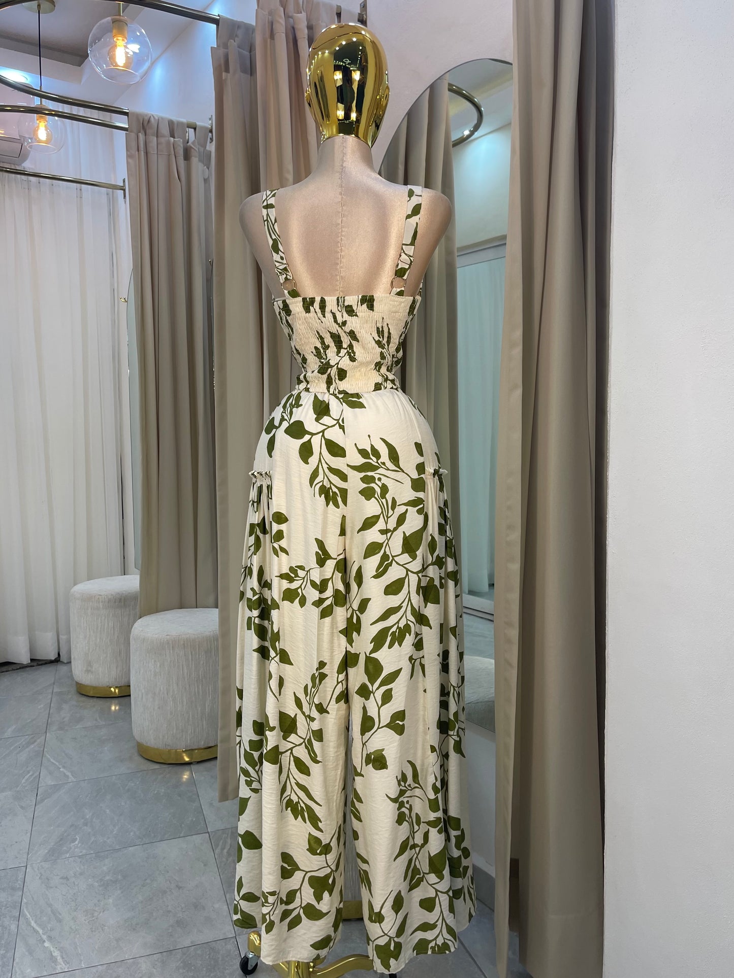 SET WIDE LEG BLANCO VERDE