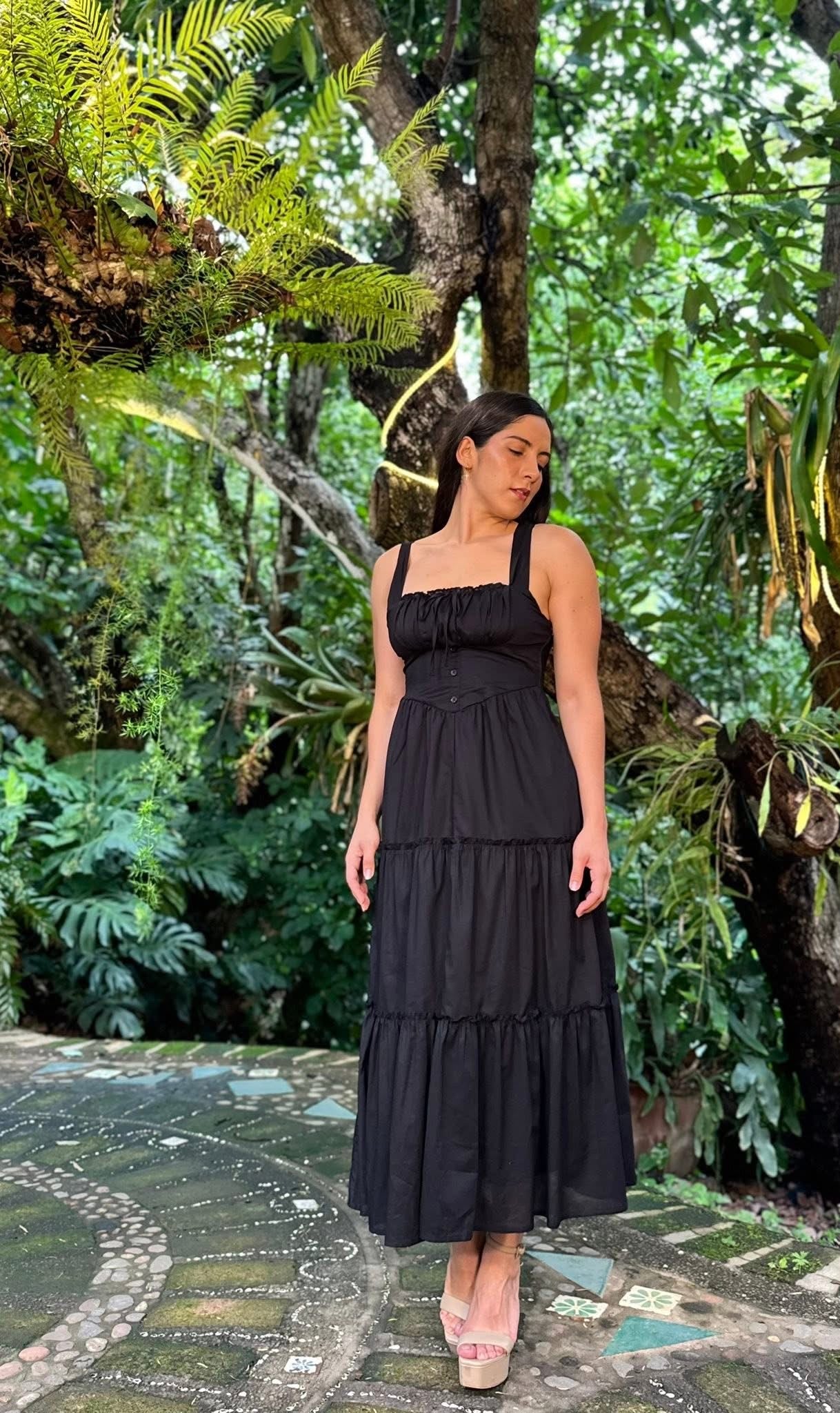 VESTIDO MAXI CAMPESINO CORSET