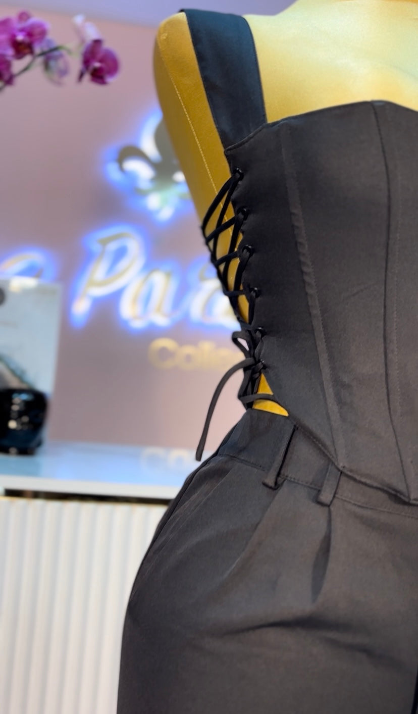 SET NEGRO CORSET
