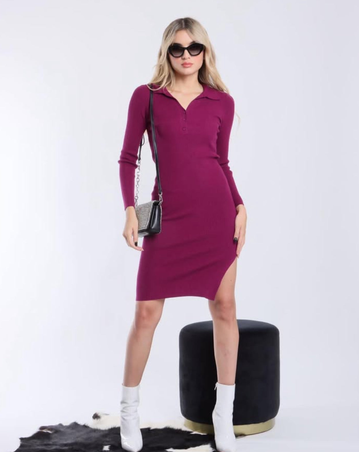 VESTIDO DE PUNTO MANGA LARGA