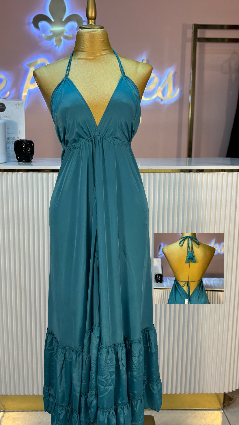 VESTIDO HINDU HALTER TIRANTES