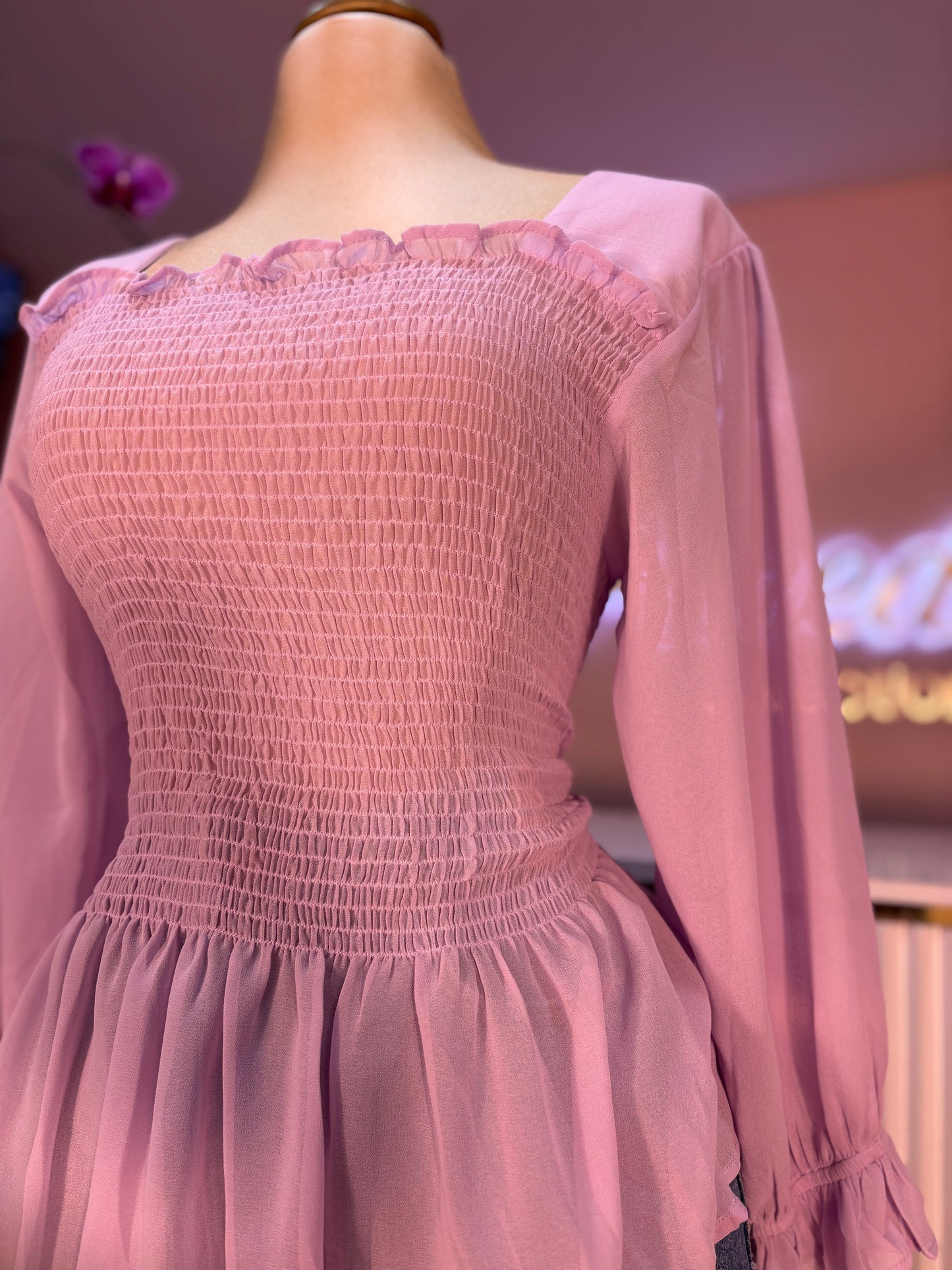 BLUSA LILA MANGA LARGA