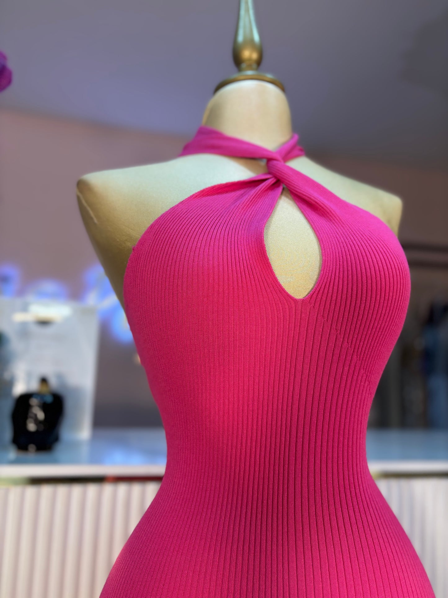 VESTIDO ROSA CRUZADO