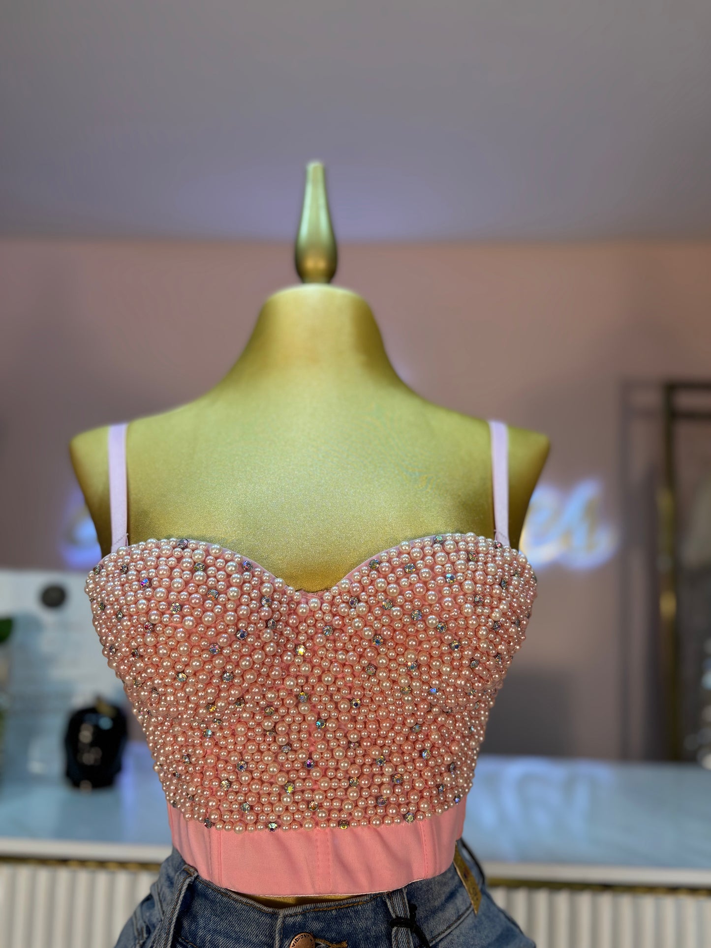 TOP DE PERLAS TIRANTES AJUSTABLES