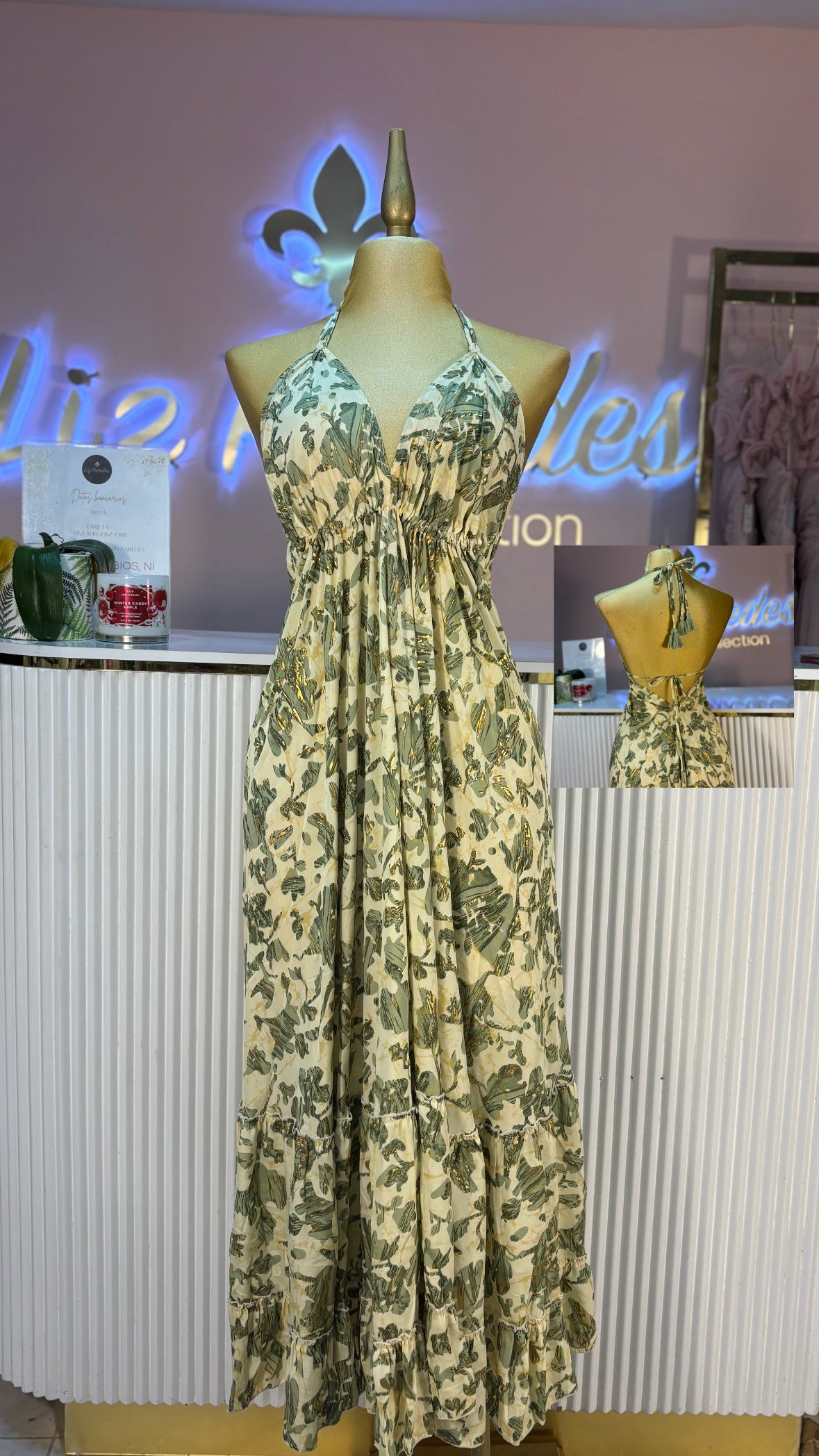 VESTIDO HINDU HALTER TIRANTES