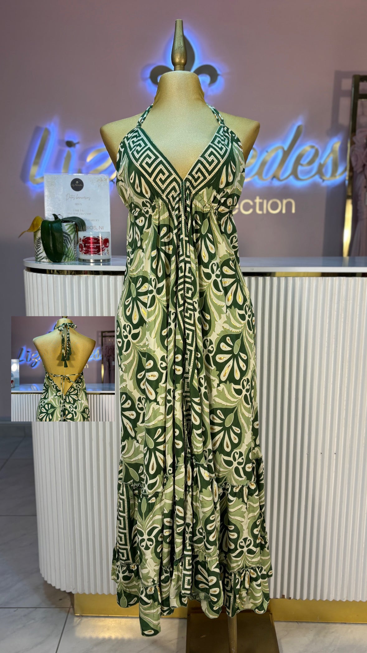VESTIDO HINDU HALTER TIRANTES